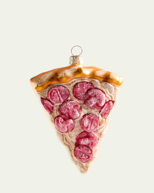 Pepperoni Pizza Slice Christmas Ornament